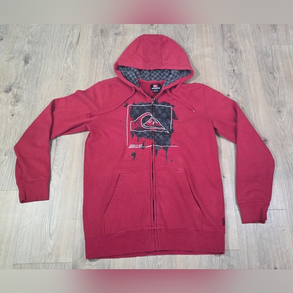 Quiksilver Vibrant Red Hoodie - Picture 1 of 3
